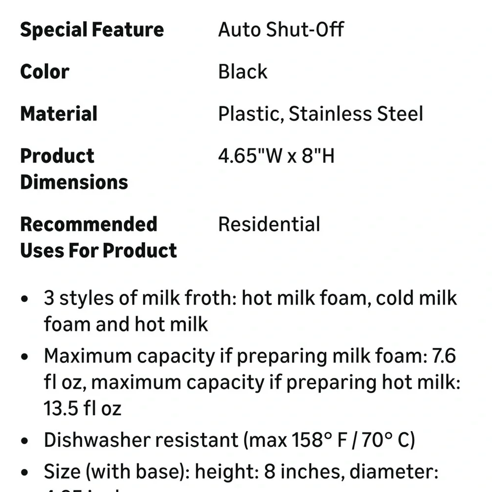 Nespresso Stainless Steel Black Frother - Picture 2 of 5